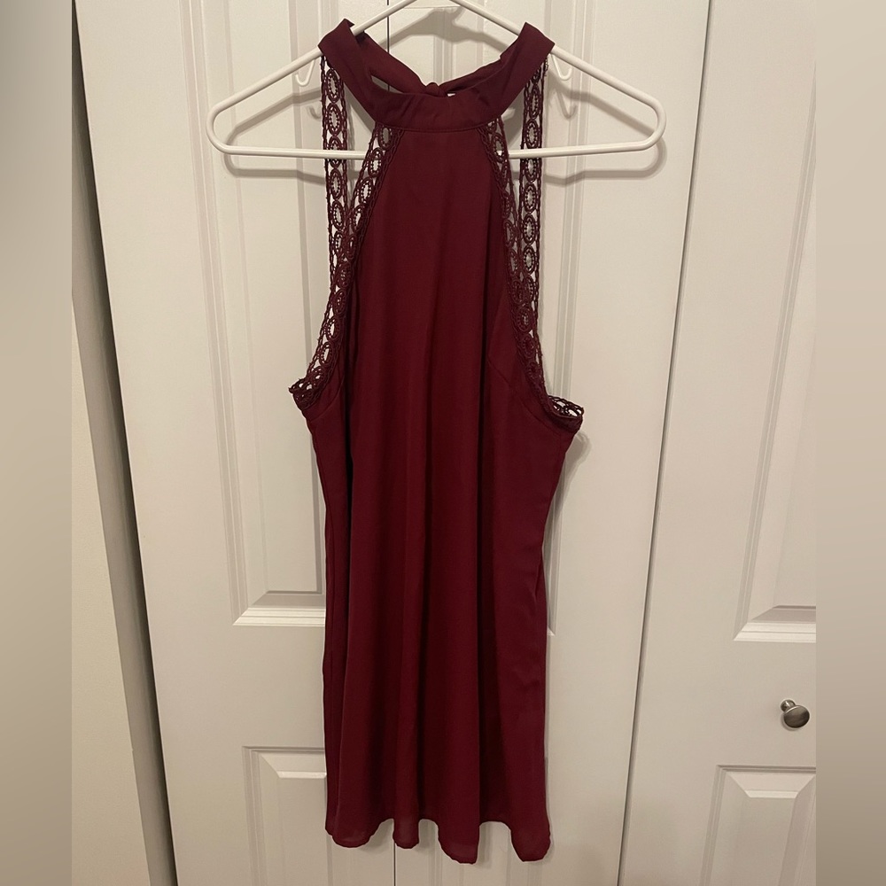 Maroon halter Dress